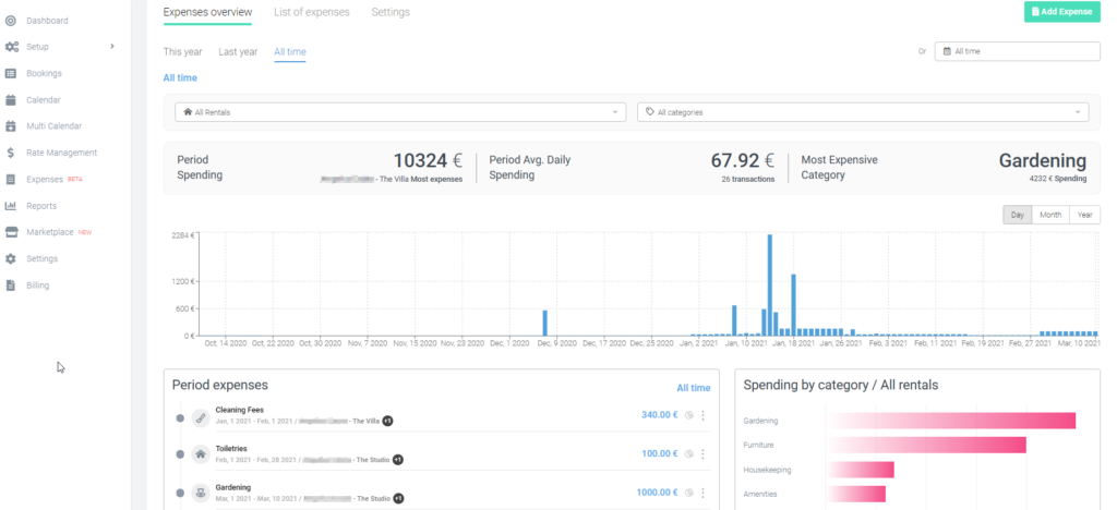 Expense Management for Vacation Rentals