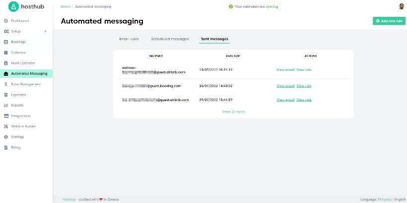 Hosthub-Automated Messaging