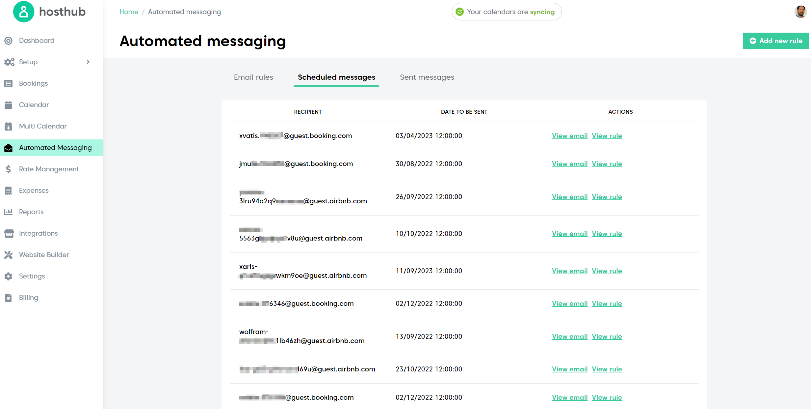 Hosthub-Automated Messaging