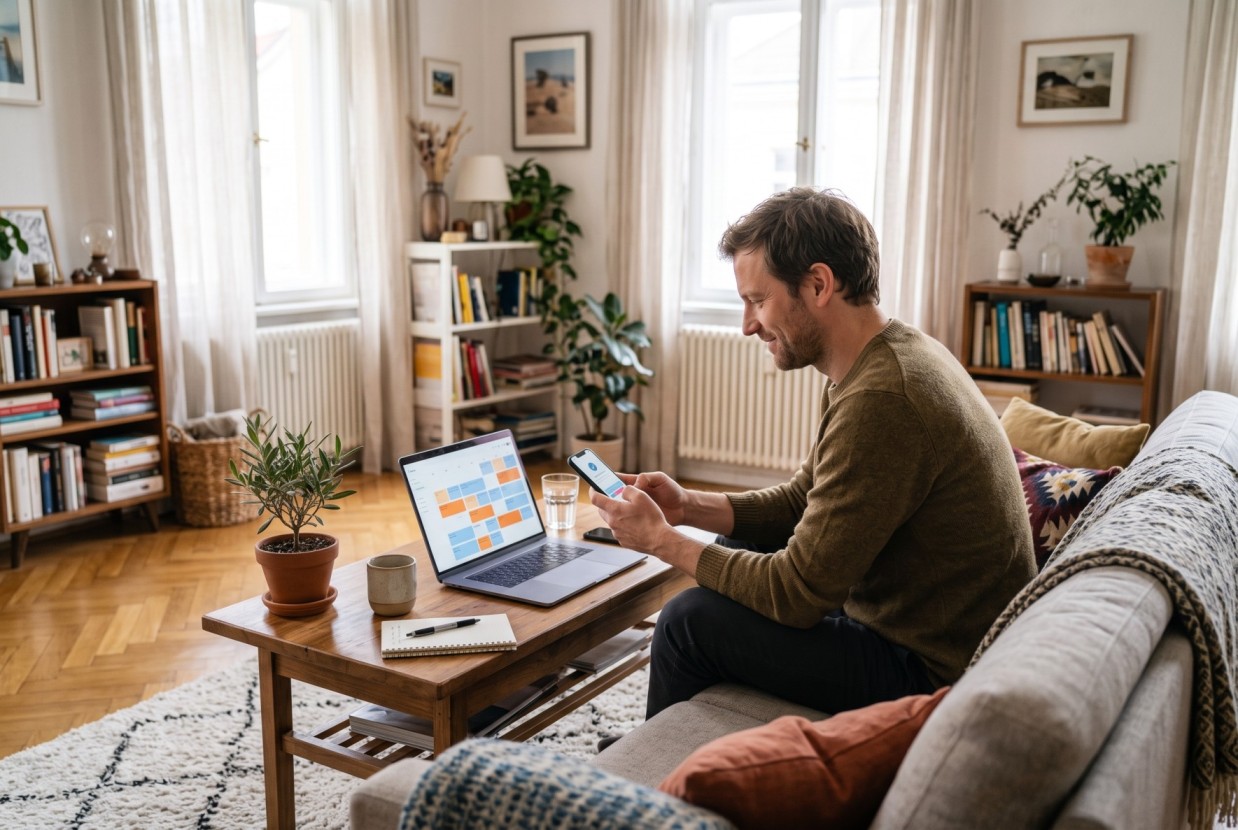 Host managing Airbnb and Booking.com bookings for the same property in one channel manager calendar